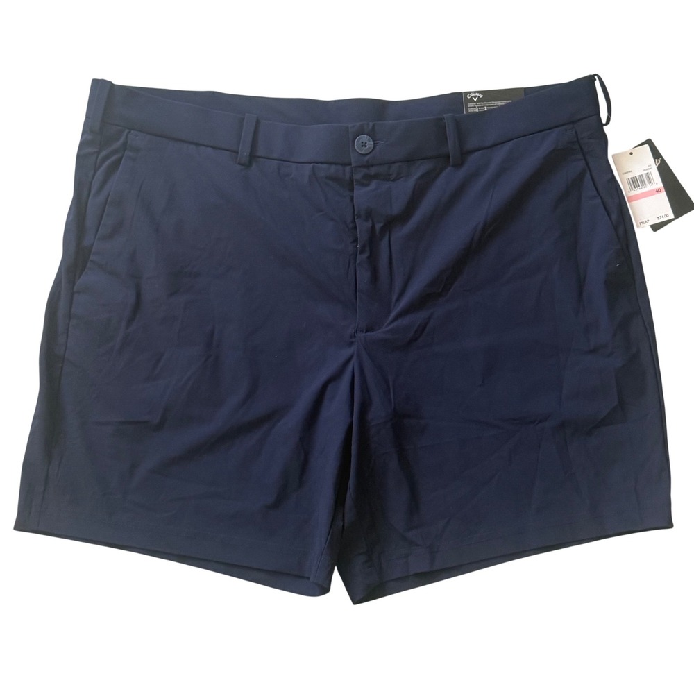 Callaway Mens Golf Shorts Peacoat Navy Blue Stretch 7 Inch Inseam Size 40